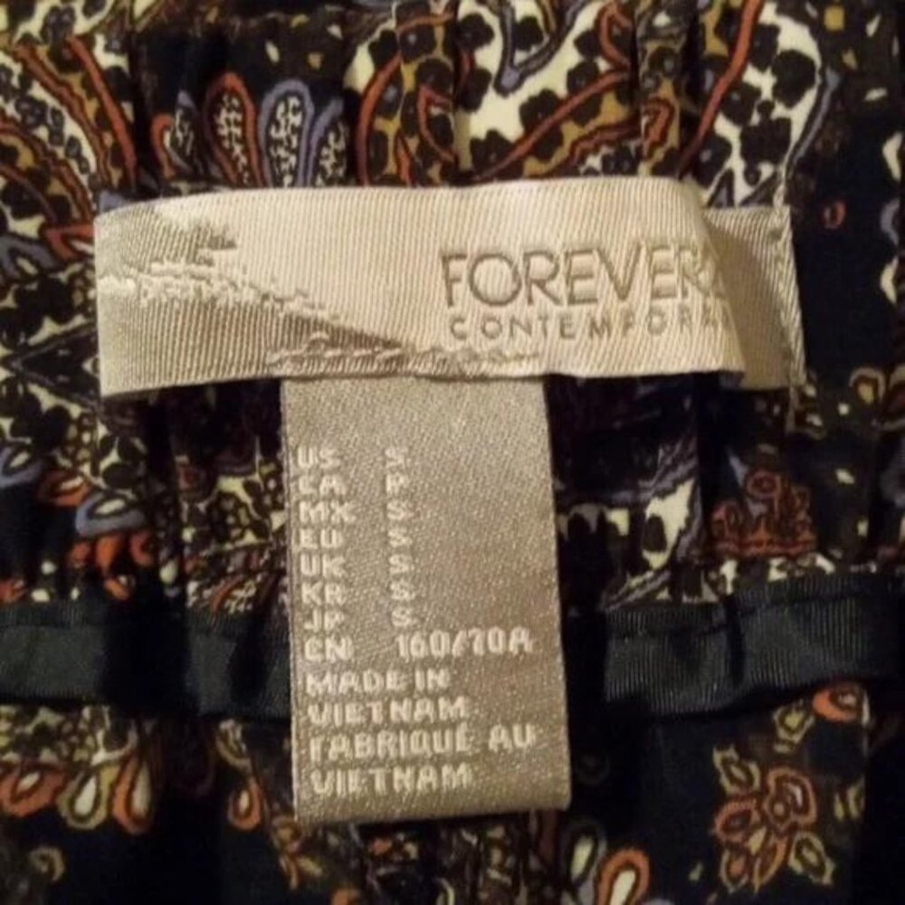 FOREVER 21 Printed Paisley Brown Joggers - Picture 5 of 5